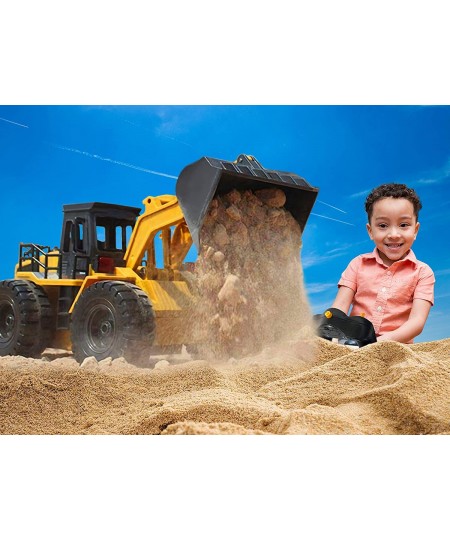 6 Channel Full Functional Front Loader RC Remote Control Construction Toy Tractor with Lights & Sounds 2.4Ghz (TR-113G) $73.6...