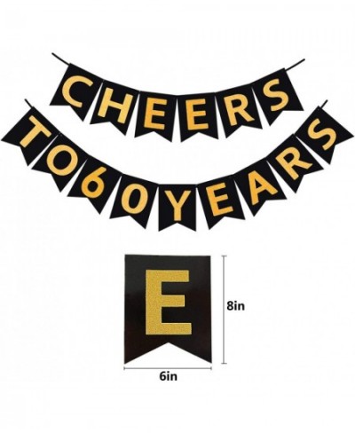 60th Birthday Party Decorations KIT - Cheers to 60 Years Banner Sparkling Celebration 60 Hanging Swirls Poms Perfect 60 Years...