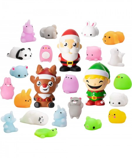 26 Pcs Christmas Mochi Squishy Toys Including 23 Cute Mochi Animal Squishies and 3 Big Xmas Slow-Rising Squishy Toy for Kids ...