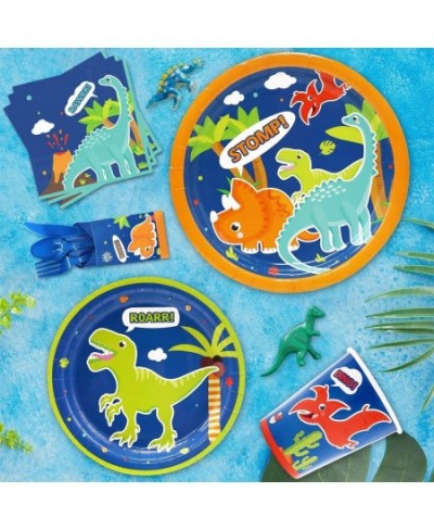 162 Pcs Dinosaur Tableware Set (Serves 20) - Dinosaur Birthday Party Supplies Set for Boys Including Birthday Banner Plates C...