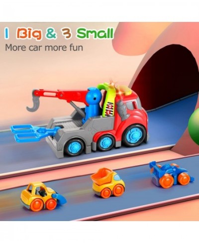 Trucks Toys for Boys Construction Cars Toy Set for Toddler Kids Girls Push and Go Play Vehicle Trailer Bulldozer Dumper Race ...