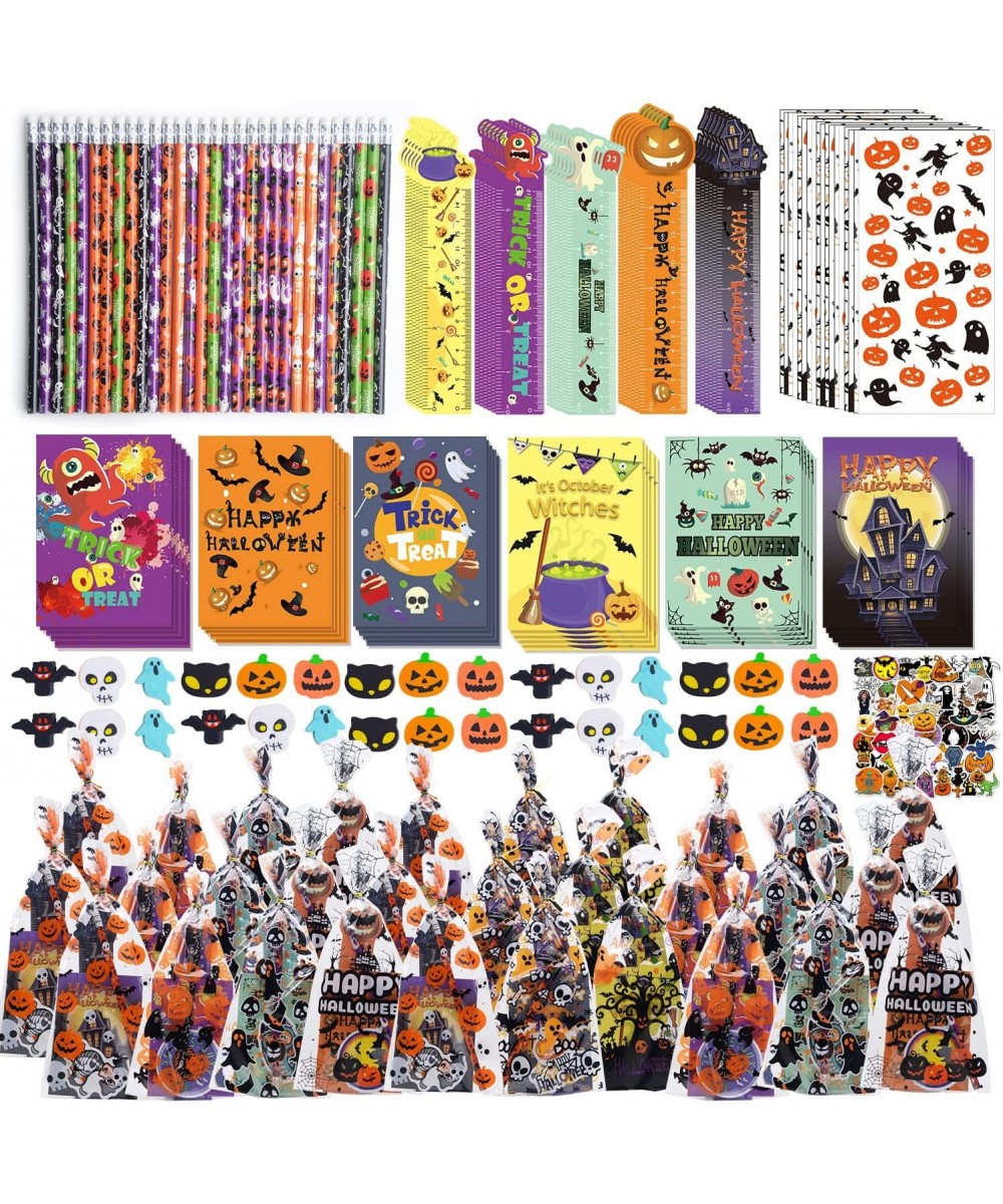 200PCS Halloween Party Favors for Kids Stationery Set 30 PACK Assorted Halloween Goodie Bag Fillers Bulk Halloween Treats Bag...