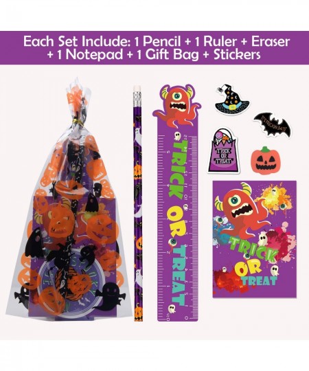 200PCS Halloween Party Favors for Kids Stationery Set 30 PACK Assorted Halloween Goodie Bag Fillers Bulk Halloween Treats Bag...