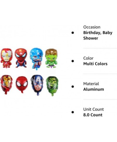 8PCS Avengers Superhero Balloons for Kids Birthday Baby Shower Super Hero Theme Party Decorations $15.02 - Kids' Party Decora...