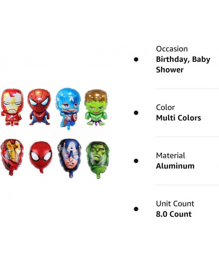 8PCS Avengers Superhero Balloons for Kids Birthday Baby Shower Super Hero Theme Party Decorations $15.02 - Kids' Party Decora...