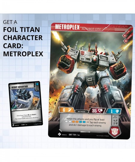 Metroplex Deck | Foil Titan-Sized Character Card | 44 Cards Incl. Scamper Six Gun Slammer $16.25 - Card Games