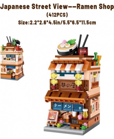 Japanese Street View Ramen Shop 412PCS Mini Building Blocks Model Mini Shop Bricks Set Creative Thinking DIY Toy for Kids Boy...