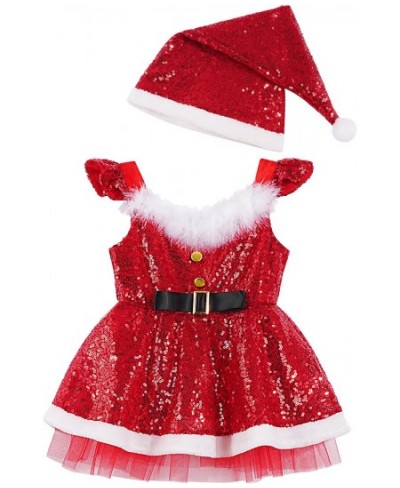 Big Girls Christmas Outfit Sequins Figure Ice Roller Skating Ballet Dance Leotard Dress with Hat Arm Sleeves $24.96 - Kids' C...