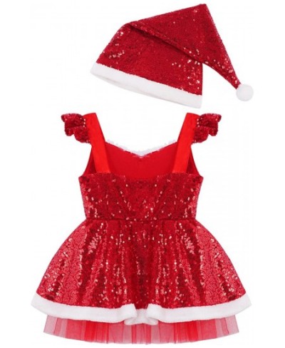 Big Girls Christmas Outfit Sequins Figure Ice Roller Skating Ballet Dance Leotard Dress with Hat Arm Sleeves $24.96 - Kids' C...