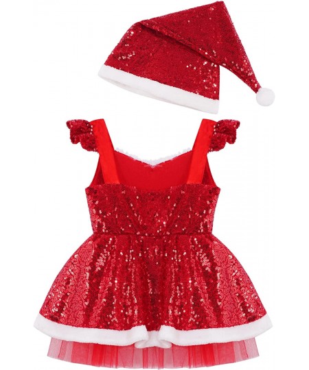 Big Girls Christmas Outfit Sequins Figure Ice Roller Skating Ballet Dance Leotard Dress with Hat Arm Sleeves $24.96 - Kids' C...