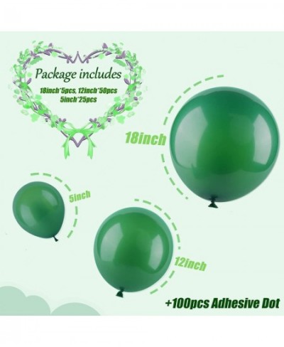 Dark Green Balloons 80 Pack Hunter Green Balloons Different Sizes 5/12/18 Inch Green Balloon Garland for Animal Theme Bridal ...