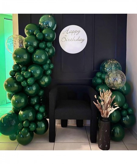 Dark Green Balloons 80 Pack Hunter Green Balloons Different Sizes 5/12/18 Inch Green Balloon Garland for Animal Theme Bridal ...