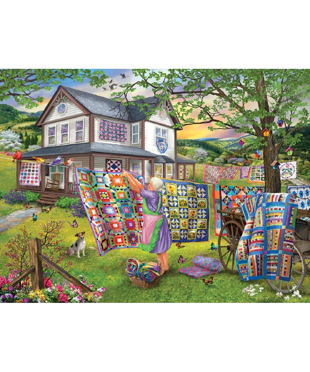 Grandma's Quilts 500 pc Jigsaw Puzzle - SUNSOUT INC $32.16 - Jigsaw Puzzles