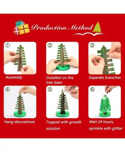 Magic Growing Crystal Christmas Tree Kids DIY Felt Magic Growing Xmas Ornaments Presents Kit for Kids Funny Educational and P...