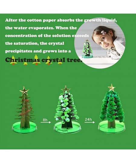 Magic Growing Crystal Christmas Tree Kids DIY Felt Magic Growing Xmas Ornaments Presents Kit for Kids Funny Educational and P...