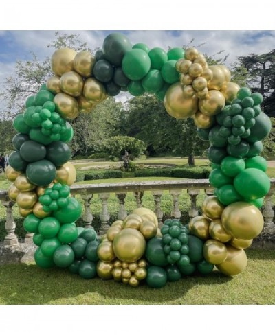 Dark Green Balloons 80 Pack Hunter Green Balloons Different Sizes 5/12/18 Inch Green Balloon Garland for Animal Theme Bridal ...