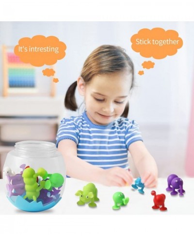 Suction Toys 12 Pcs Suction Cup Toys Kids Bath Toys Sensory Toys for 3 4 5 6 7 Year Old Boys Girls Sucker Toys Stress Release...