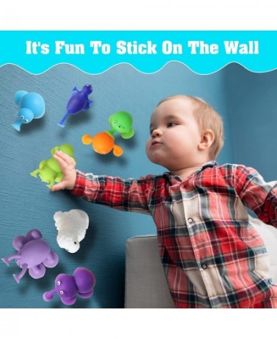 Suction Toys 12 Pcs Suction Cup Toys Kids Bath Toys Sensory Toys for 3 4 5 6 7 Year Old Boys Girls Sucker Toys Stress Release...