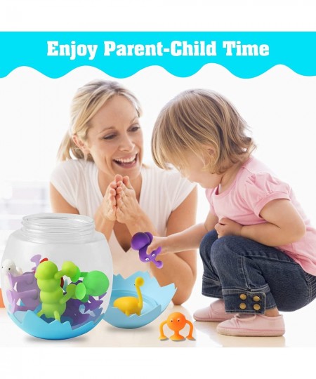 Suction Toys 12 Pcs Suction Cup Toys Kids Bath Toys Sensory Toys for 3 4 5 6 7 Year Old Boys Girls Sucker Toys Stress Release...