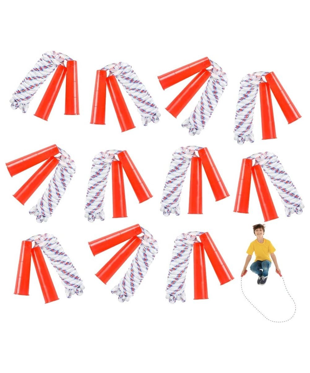 84 Inch Nylon Ropes for Kids - Pack of 12 - Durable Jump Ropes with Plastic Handles - Healthy Indoor and Outdoor Skipping Act...