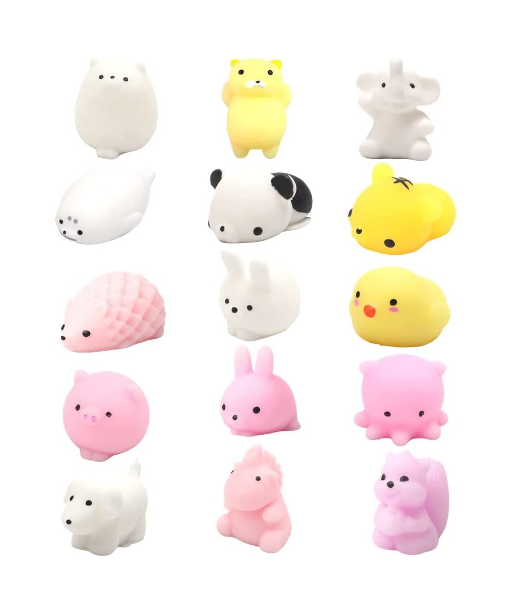 15 Pcs Mochi Squishes Mini Kawaii Animal Squeeze Soft Great Stress Reliever Fidget Sensory for Adults Christmas Party Favors ...