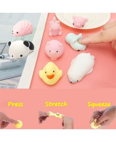 15 Pcs Mochi Squishes Mini Kawaii Animal Squeeze Soft Great Stress Reliever Fidget Sensory for Adults Christmas Party Favors ...