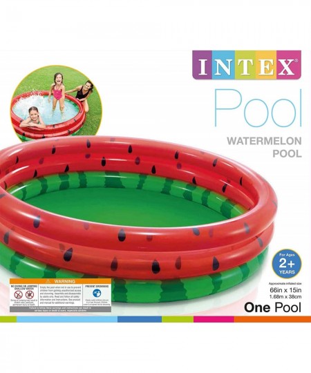 66-Inch Round Inflatable Outdoor Kids Swimming and Wading Watermelon Pool for Ages 2 and Up $31.43 - Swimming Pool & Outdoor ...