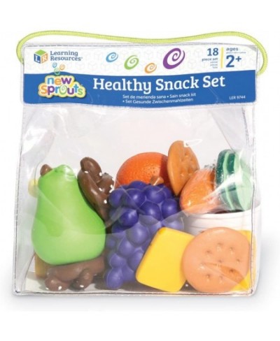 New Sprouts Healthy Snack Set - 18 Pieces Ages 2+ Pretend Play Food for Toddlers Preschool Learning Toys Kitchen Play Toys fo...