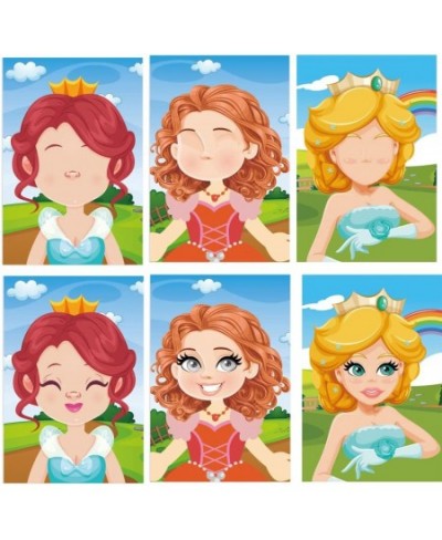 36PCS Princess Make a Face Stickers Themed Party Favors DIY Princess Dress Up Jewelry Sticker Toy for Kids Girls Princess Bir...