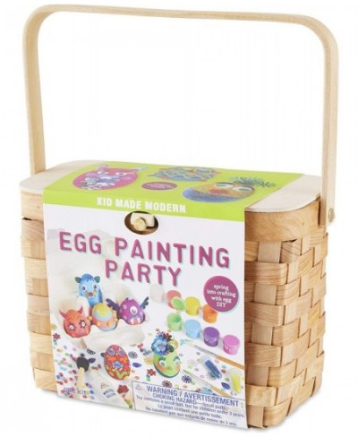 Kids Arts and Crafts - Egg Painting Party Craft Kit - Wooden Easter Egg Decorating Arts and Craft Kit - Children's Springtime...