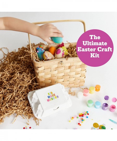 Kids Arts and Crafts - Egg Painting Party Craft Kit - Wooden Easter Egg Decorating Arts and Craft Kit - Children's Springtime...