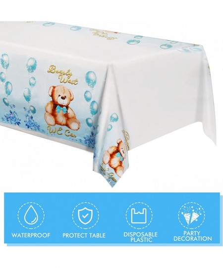 Teddy bear baby shower we can bearly wait baby shower decorations 1pcsTablecloth 20pcs Plates and 20pcs Napkins for Teddy Bea...