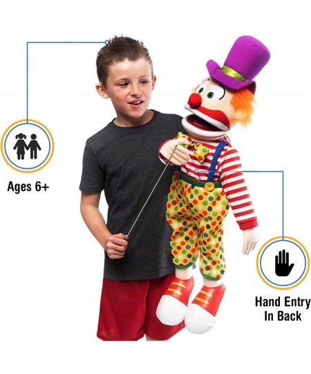 25" Clown w/ Hat Full Body Ventriloquist Style Puppet $95.10 - Ventriloquist Puppets