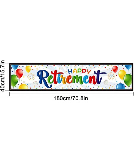 Happy Retirement Banner Huge Retirement Party Sign Home Outdoor Retirement Party Banner Bunting Backdrop Background Photo Boo...