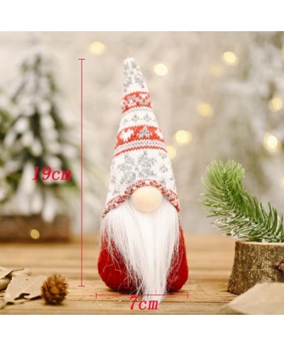 3 Pcs Little Christmas Gnome Plush Doll Xmas Long Hat Elf Cloth Dolls Handmade Plush Doll Table Decoration Window Display Chr...