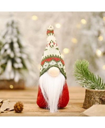 3 Pcs Little Christmas Gnome Plush Doll Xmas Long Hat Elf Cloth Dolls Handmade Plush Doll Table Decoration Window Display Chr...