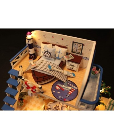 Blue Coast Miniature Coast Cottage Model DIY Dollhouse Project Kit | Includes Lights and Furniture (Unassembled) $38.46 - Dol...