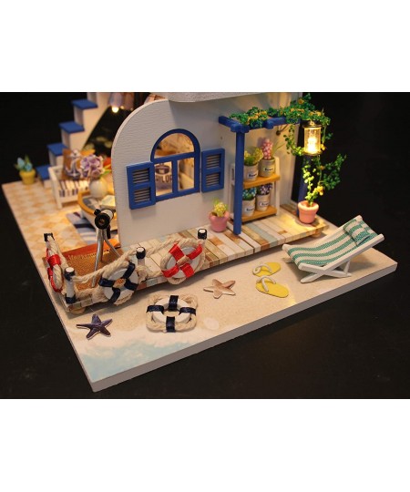 Blue Coast Miniature Coast Cottage Model DIY Dollhouse Project Kit | Includes Lights and Furniture (Unassembled) $38.46 - Dol...