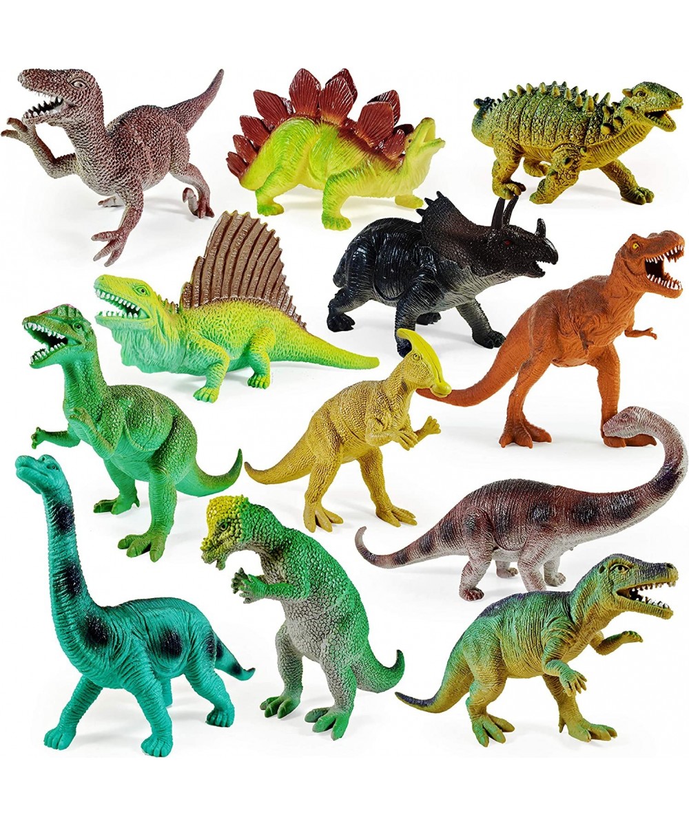 12 Pack 9-Inch Educational Dinosaur Toys - Kids Realistic Toy Dinosaur Figures for Cool Kids and Toddler Education! (T-Rex Tr...