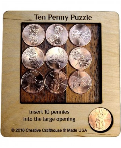 10 Penny Puzzle - A Circle Packing Problem - Ten Mint Pennies are Included $17.42 - Brain Teaser Puzzles