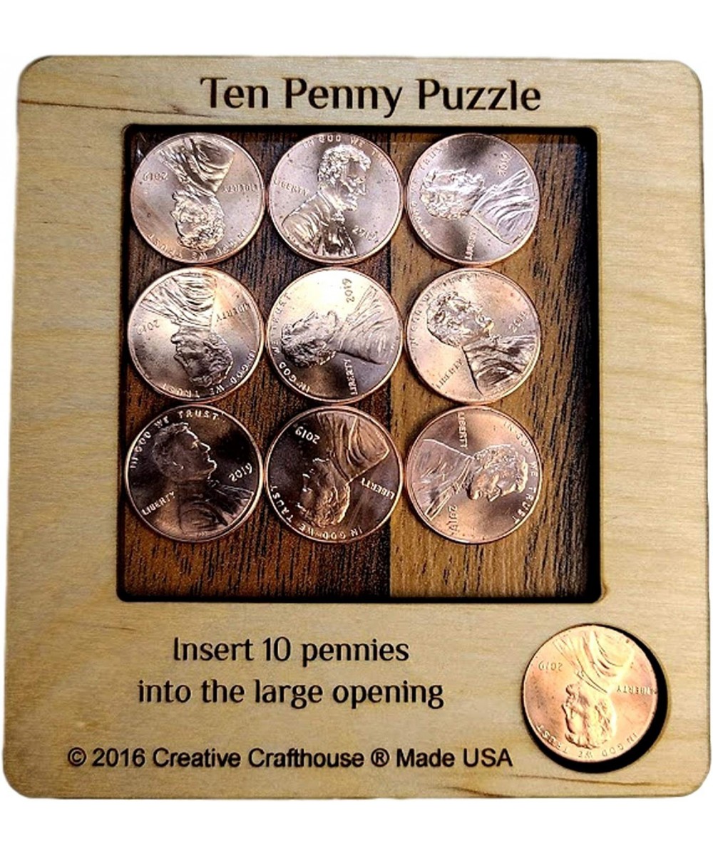 10 Penny Puzzle - A Circle Packing Problem - Ten Mint Pennies are Included $17.42 - Brain Teaser Puzzles