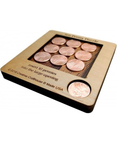 10 Penny Puzzle - A Circle Packing Problem - Ten Mint Pennies are Included $17.42 - Brain Teaser Puzzles