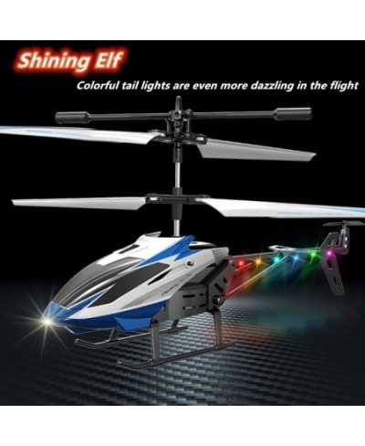 Remote Control Helicopter Indoor Outdoor Flying 2.5 Channel Mini RC Helicopter with LED Night Lights One Key Control Mini RC ...