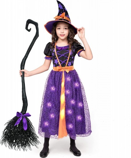 Light Up Purple Witch Costume for Toddler Girls Fairy Tale Witch Halloween Costume Dress Up (Small (5-7 yr)) $42.14 - Kids' C...