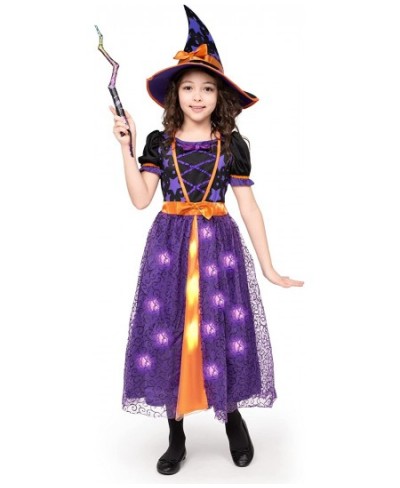 Light Up Purple Witch Costume for Toddler Girls Fairy Tale Witch Halloween Costume Dress Up (Small (5-7 yr)) $42.14 - Kids' C...