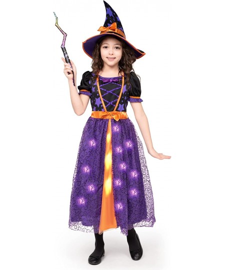 Light Up Purple Witch Costume for Toddler Girls Fairy Tale Witch Halloween Costume Dress Up (Small (5-7 yr)) $42.14 - Kids' C...