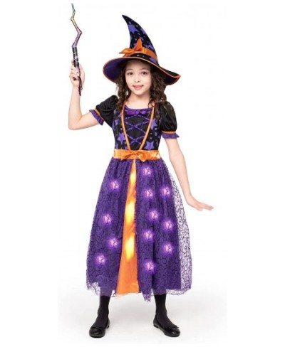 Light Up Purple Witch Costume for Toddler Girls Fairy Tale Witch Halloween Costume Dress Up (Small (5-7 yr)) $42.14 - Kids' C...