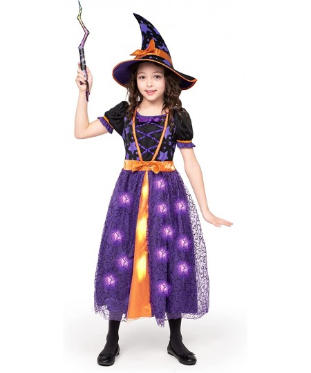 Light Up Purple Witch Costume for Toddler Girls Fairy Tale Witch Halloween Costume Dress Up (Small (5-7 yr)) $42.14 - Kids' C...