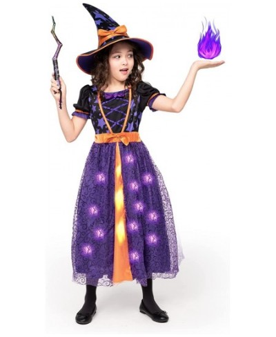 Light Up Purple Witch Costume for Toddler Girls Fairy Tale Witch Halloween Costume Dress Up (Small (5-7 yr)) $42.14 - Kids' C...