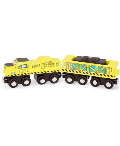 – Wooden Locomotive & Freight Cars – Classic Wooden Toy Train Set with Locomotive & Cars for Kids & Collectors Aged 3 Years O...